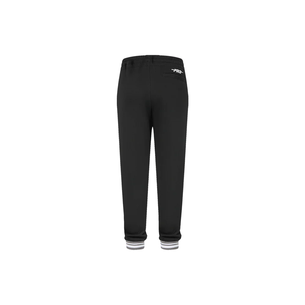NBA SAN ANTONIO SPURS RETRO CLASSIC LITTLE BOYS RIB FLC SWEATPANT (BLACK/GRAY) - Image 4