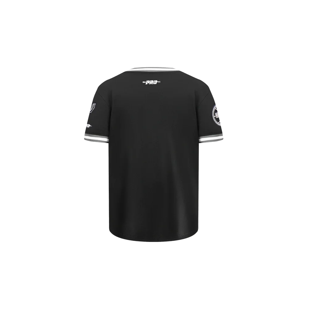 NBA SAN ANTONIO SPURS CLASSIC TODDLER BOYS SHORT SLEEVE STRIPED RIB TEE (BLACK/GRAY) - Image 3