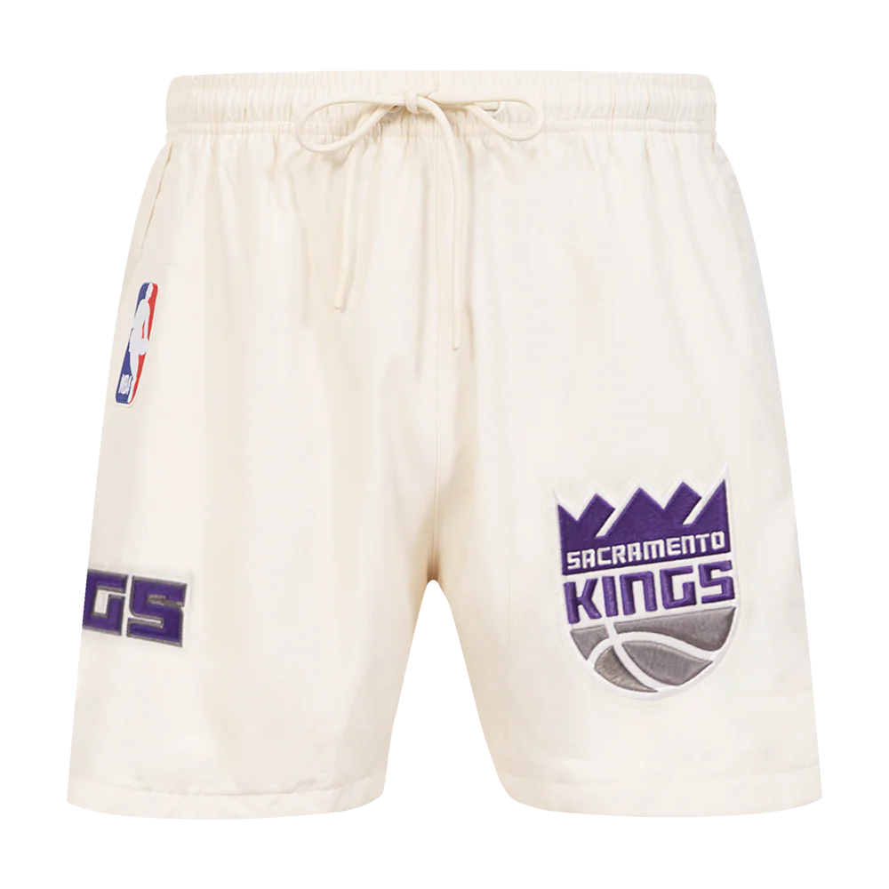 NBA SACRAMENTO KINGS CLASSIC WOVEN MEN'S SHORT (EGGSHELL) - Image 2