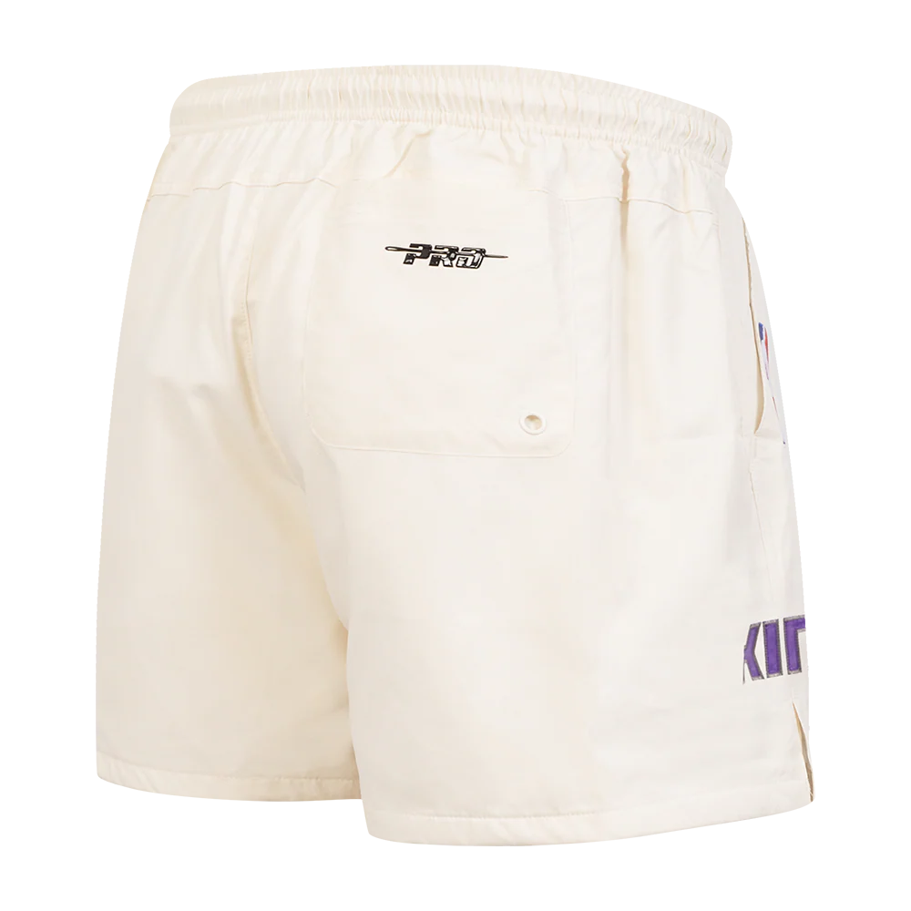 NBA SACRAMENTO KINGS CLASSIC WOVEN MEN'S SHORT (EGGSHELL) - Image 3