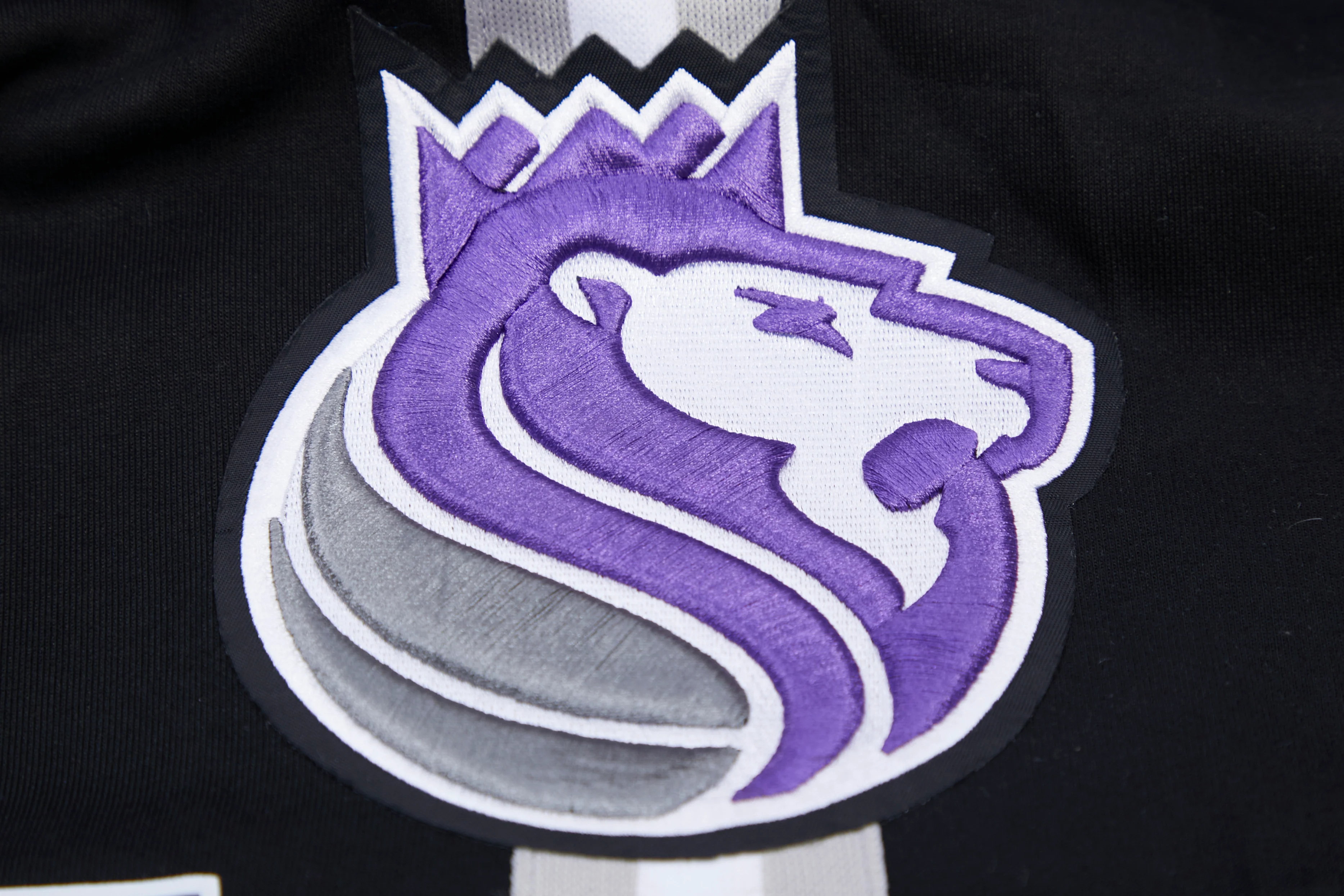 NBA SACRAMENTO KINGS CLASSIC CHENILLE MEN'S SHORT (BLACK) - Image 12