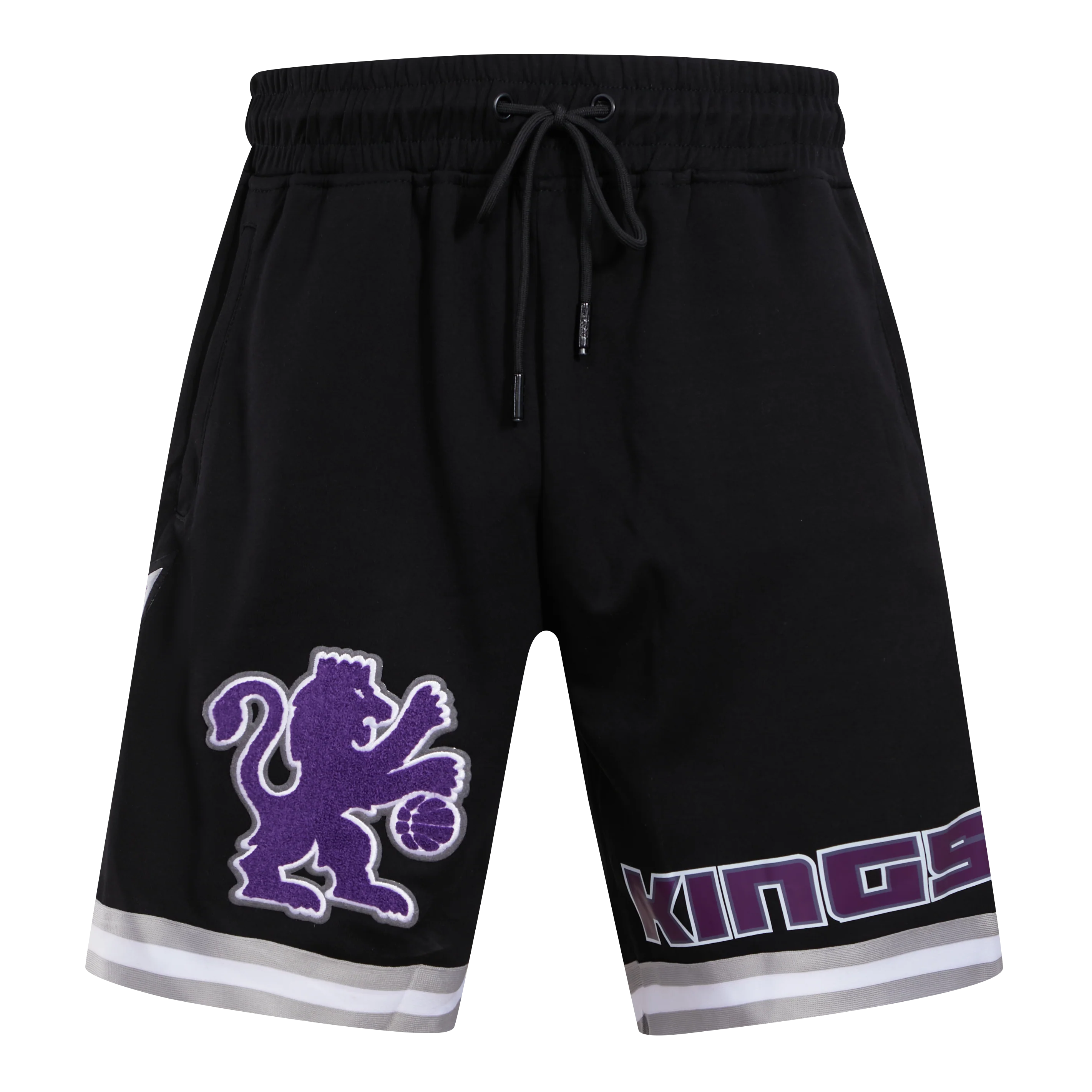 NBA SACRAMENTO KINGS CLASSIC CHENILLE MEN'S SHORT (BLACK) - Image 4