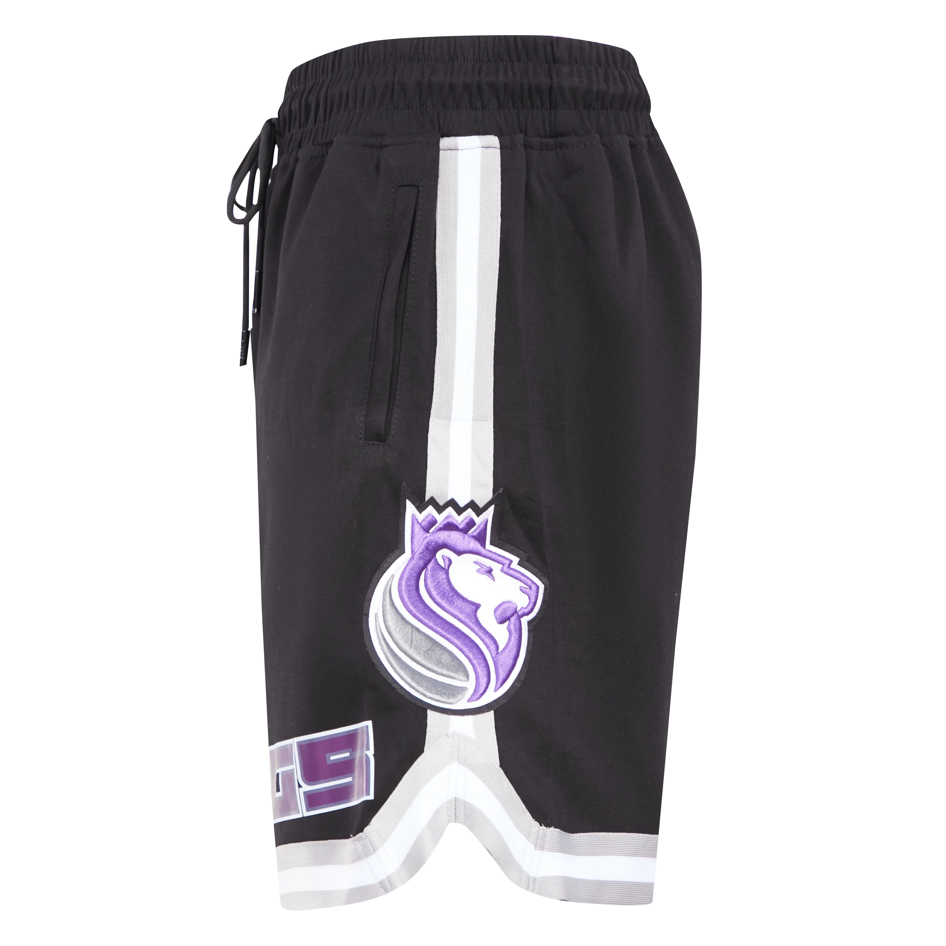 NBA SACRAMENTO KINGS CLASSIC CHENILLE MEN'S SHORT (BLACK) - Image 6