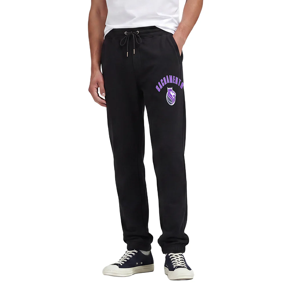 NBA SACRAMENTO KINGS CLASSIC BRISTLE MEN'S SWEATPANT (BLACK)