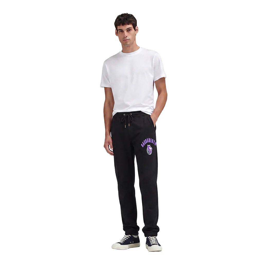 NBA SACRAMENTO KINGS CLASSIC BRISTLE MEN'S SWEATPANT (BLACK) - Image 3