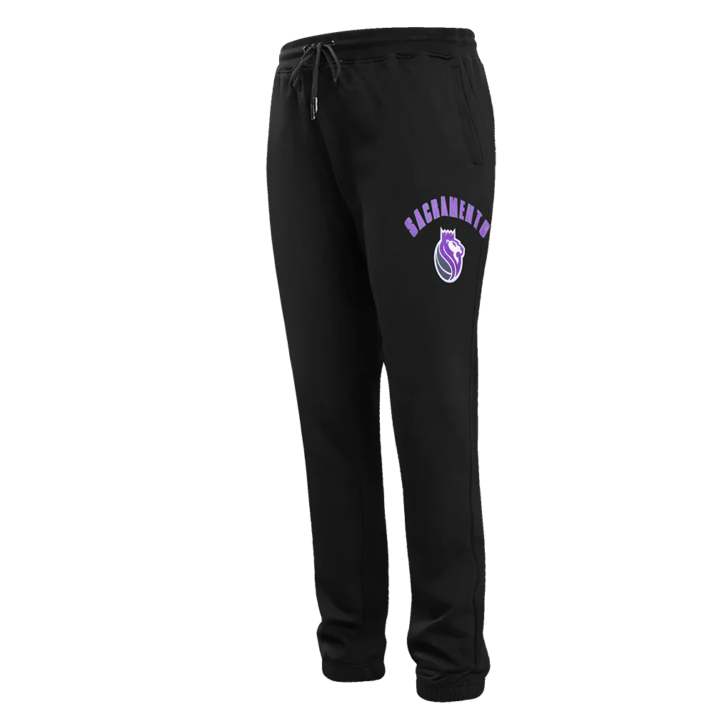 NBA SACRAMENTO KINGS CLASSIC BRISTLE MEN'S SWEATPANT (BLACK) - Image 4