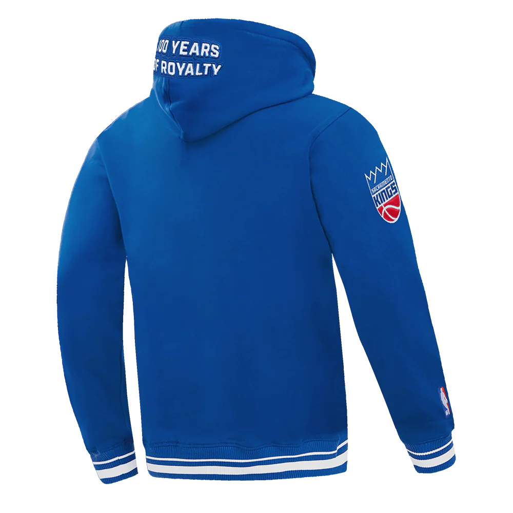 NBA SACRAMENTO KINGS CITY EDITION 24-25 MEN'S RIB FLEECE PULLOVER HOODIE (DODGER BLUE) - Image 4