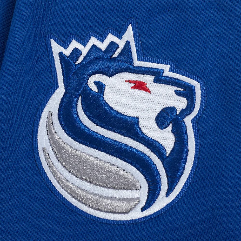 NBA SACRAMENTO KINGS CITY EDITION 24-25 MEN'S RIB FLEECE PULLOVER HOODIE (DODGER BLUE) - Image 7