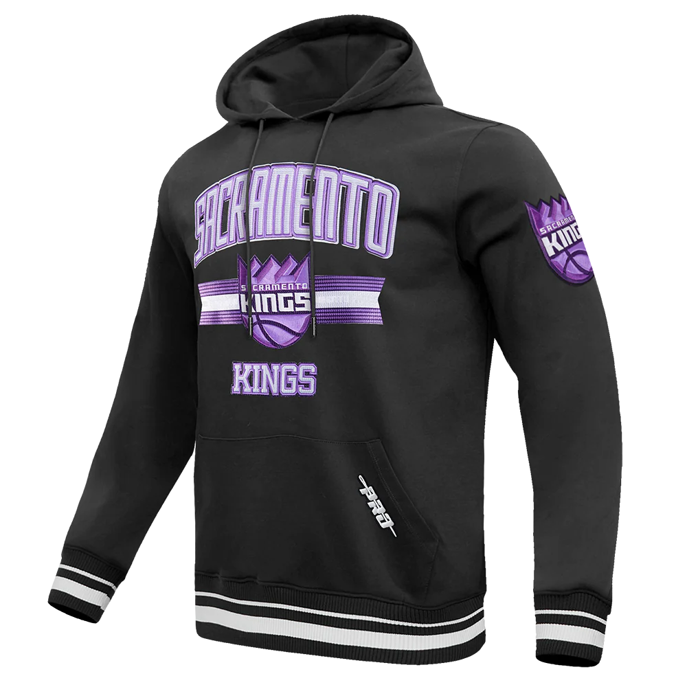 NBA SACRAMENTO KINGS CITY EDITION 25-26 MEN'S RIB FLC PO HOODIE (BLACK) - Image 3