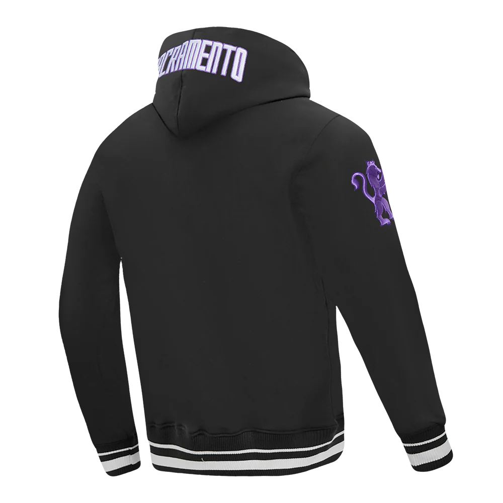 NBA SACRAMENTO KINGS CITY EDITION 25-26 MEN'S RIB FLC PO HOODIE (BLACK) - Image 4