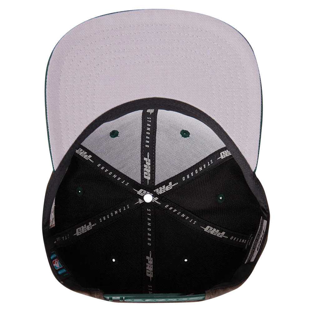 NBA SACRAMENTO KINGS STIVALI 2 TONE COTTON SNAPBACK HAT (BROWN/FOREST GREEN) - Image 6