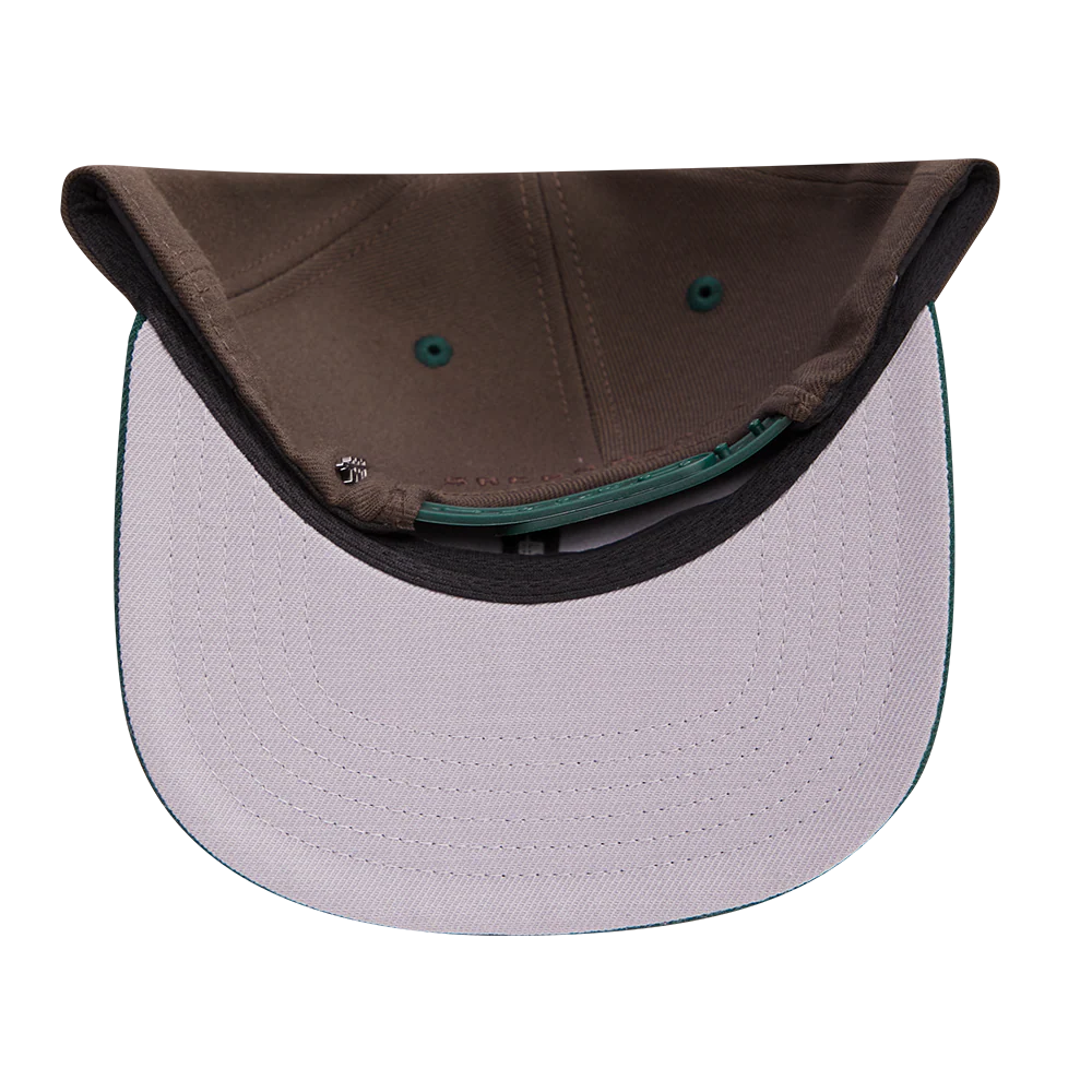 NBA SACRAMENTO KINGS STIVALI 2 TONE COTTON SNAPBACK HAT (BROWN/FOREST GREEN) - Image 7