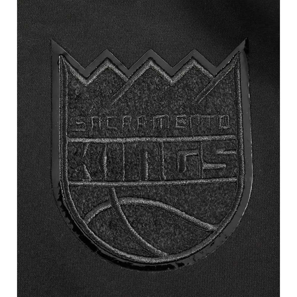 NBA SACRAMENTO KINGS TRIPLE BLACK BIG BOYS FLC PO HOODIE (BLACK) - Image 7