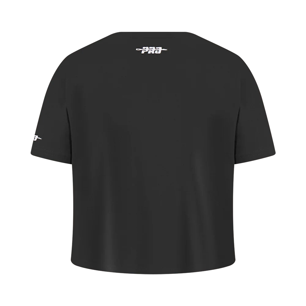 NBA SACRAMENTO KINGS RETRO CLASSIC BIG GIRLS SHORT SLEEVE BOXY TEE (BLACK) - Image 3