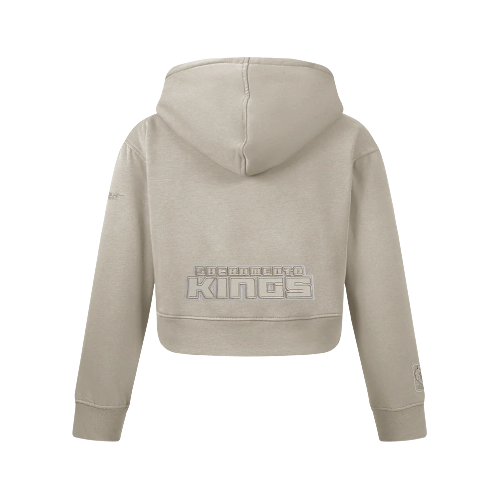 NBA SACRAMENTO KINGS NEUTRAL BIG GIRLS FLC PO HOODIE (TAUPE) - Image 3