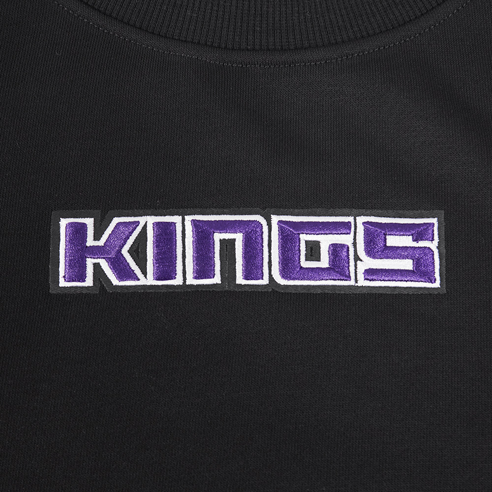 SACRAMENTO KINGS WINGSPAN WOMEN'S FLC CREWNECK (BLACK) - Image 10