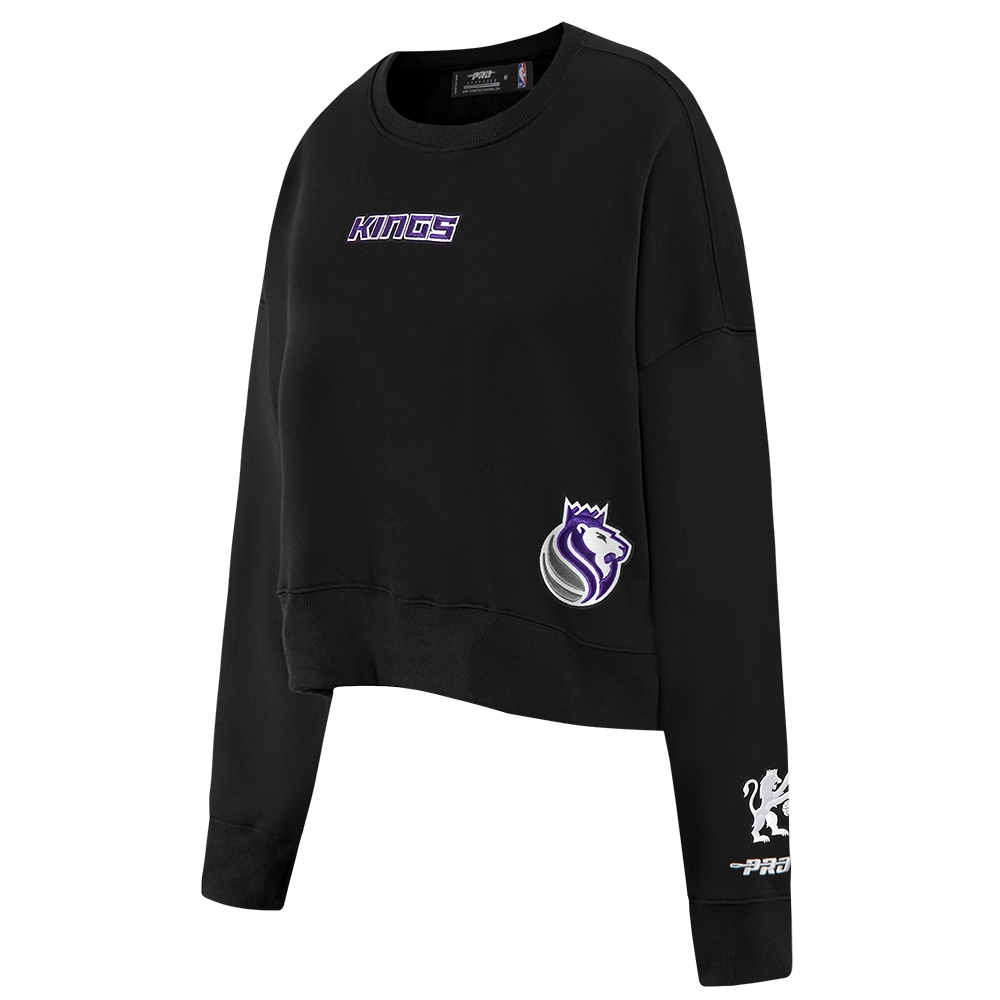 SACRAMENTO KINGS WINGSPAN WOMEN'S FLC CREWNECK (BLACK) - Image 5