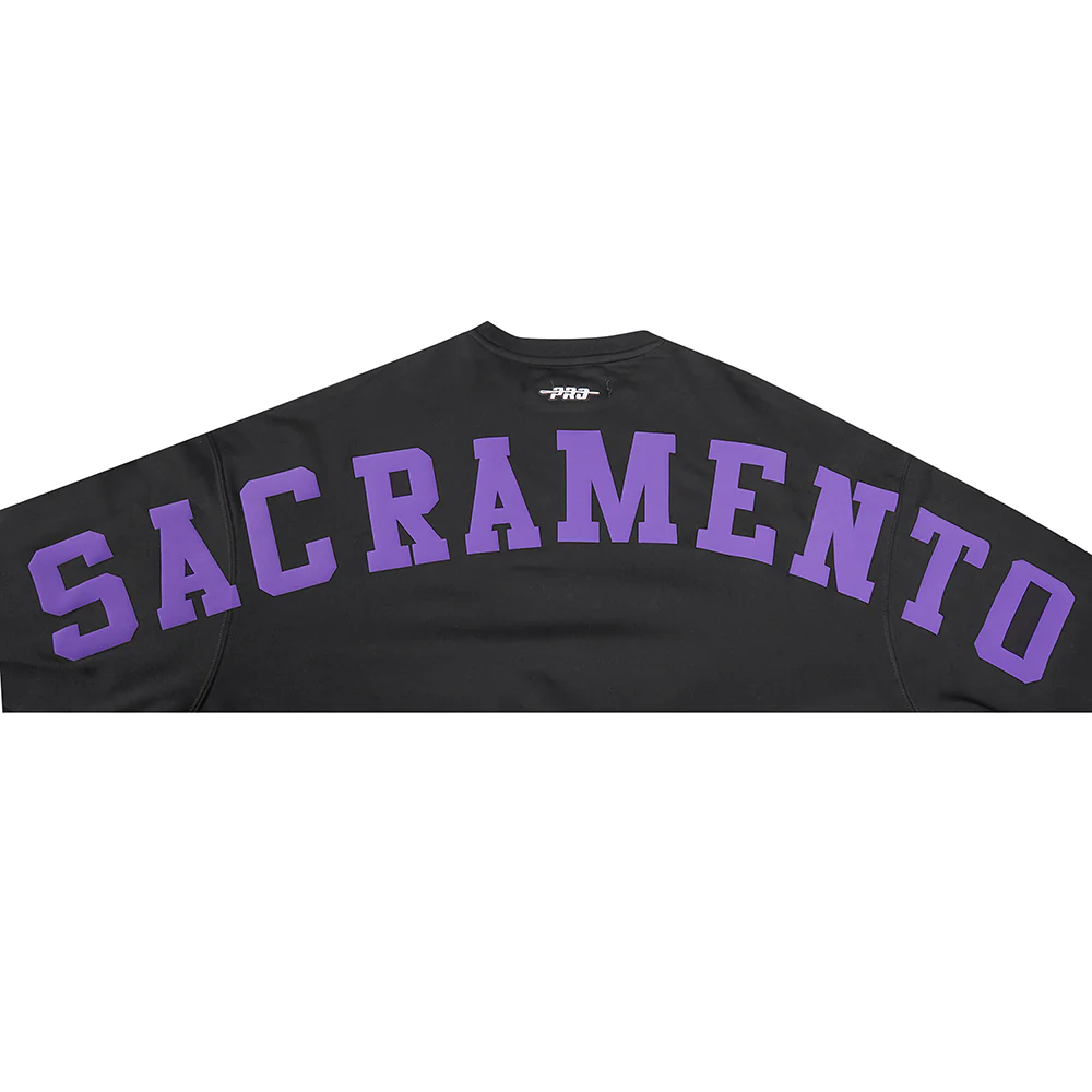 SACRAMENTO KINGS WINGSPAN WOMEN'S FLC CREWNECK (BLACK) - Image 7