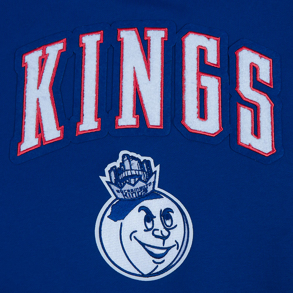 NBA SACRAMENTO KINGS CITY EDITION 24-25 WOMEN'S RIB FLEECE CROPPED PULLOVER HOODIE (DODGER BLUE) - Image 5