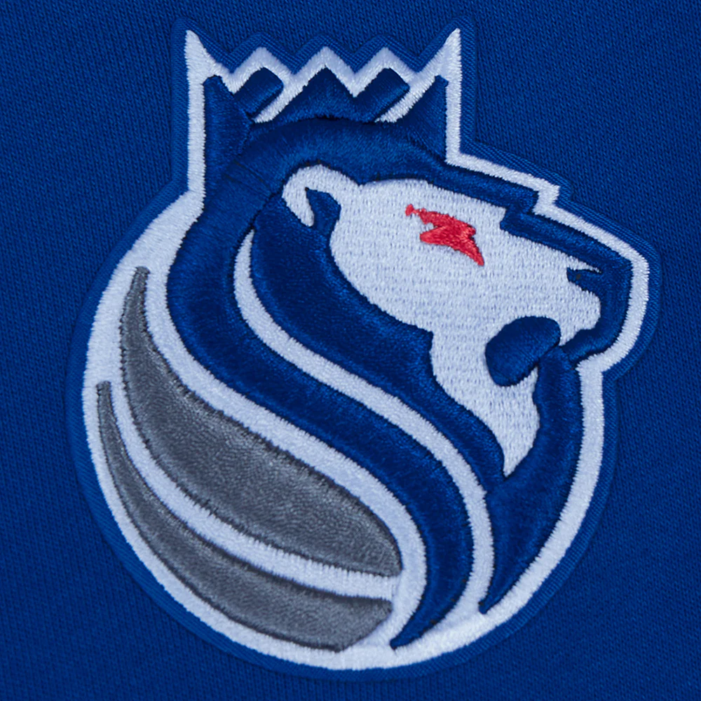 NBA SACRAMENTO KINGS CITY EDITION 24-25 WOMEN'S RIB FLEECE CROPPED PULLOVER HOODIE (DODGER BLUE) - Image 6