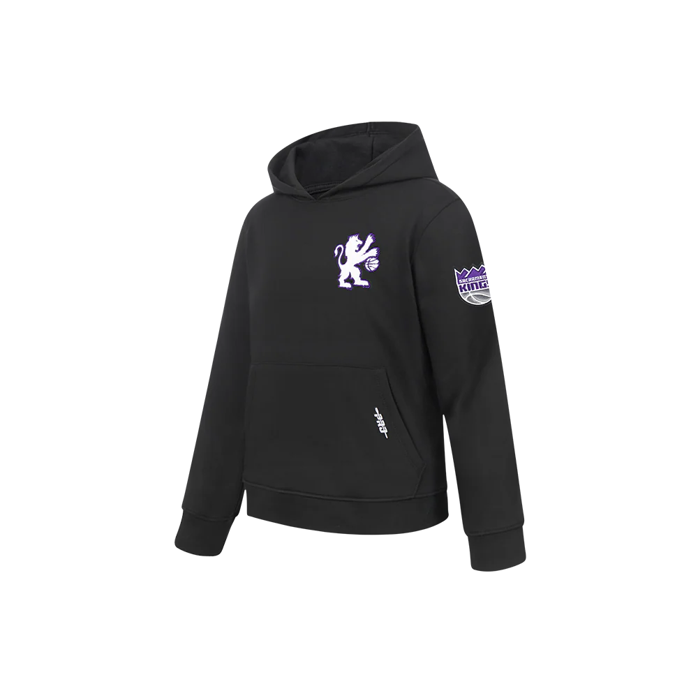 NBA SACRAMENTO KINGS CLASSIC LITTLE BOYS FLEECE PULLOVER HOODIE (BLACK) - Image 2