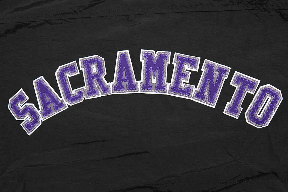 NBA SACRAMENTO KINGS CLASSIC WIND WOVEN WOMEN'S 1/2 JACKET (BLACK) - Image 5