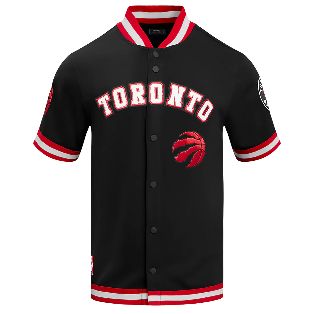 TORONTO RAPTORS CLASSIC MEN'S WARM UP JACKET (BLACK/RED)