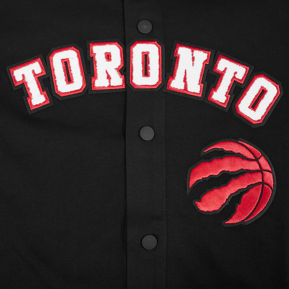 TORONTO RAPTORS CLASSIC MEN'S WARM UP JACKET (BLACK/RED) - Image 10