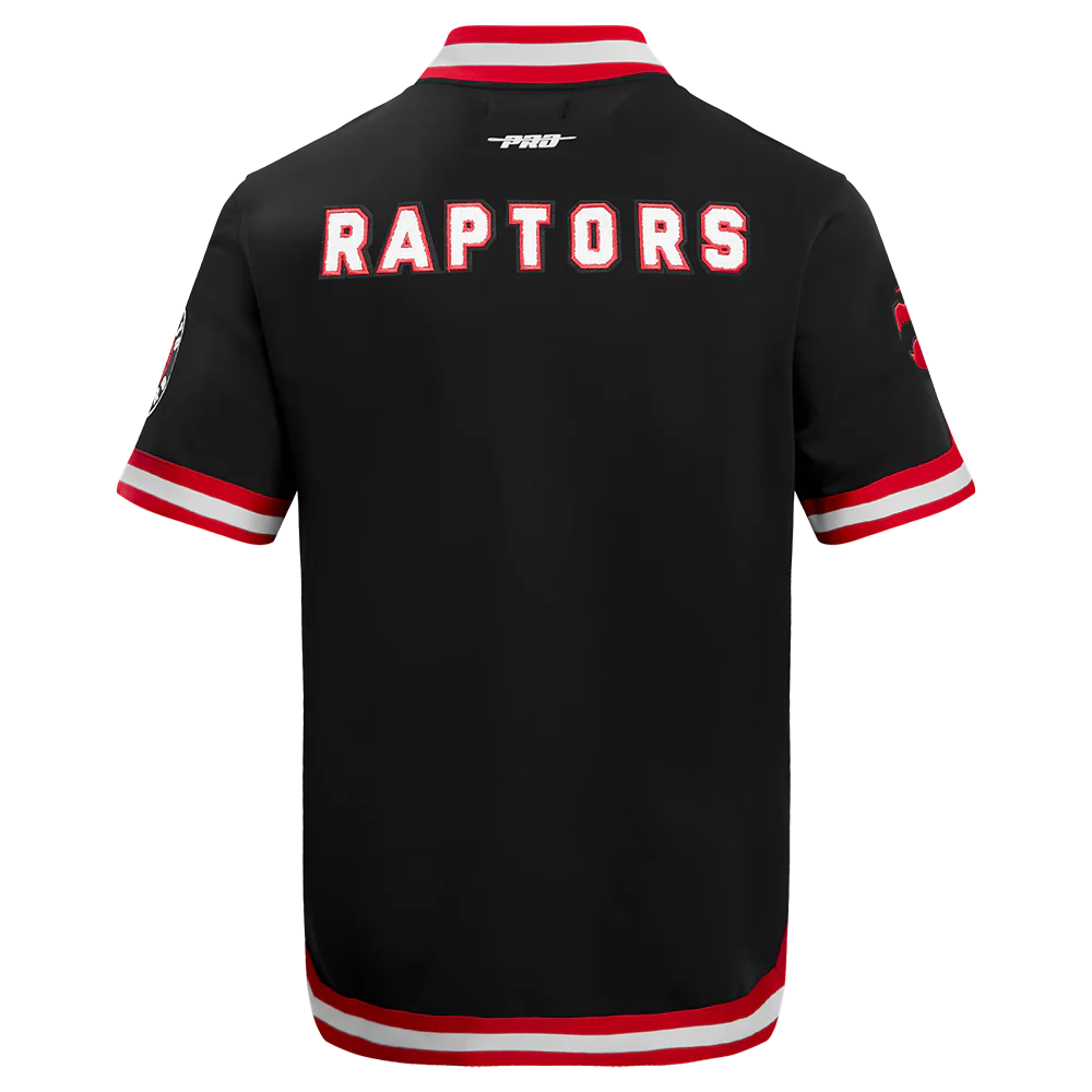 TORONTO RAPTORS CLASSIC MEN'S WARM UP JACKET (BLACK/RED) - Image 3