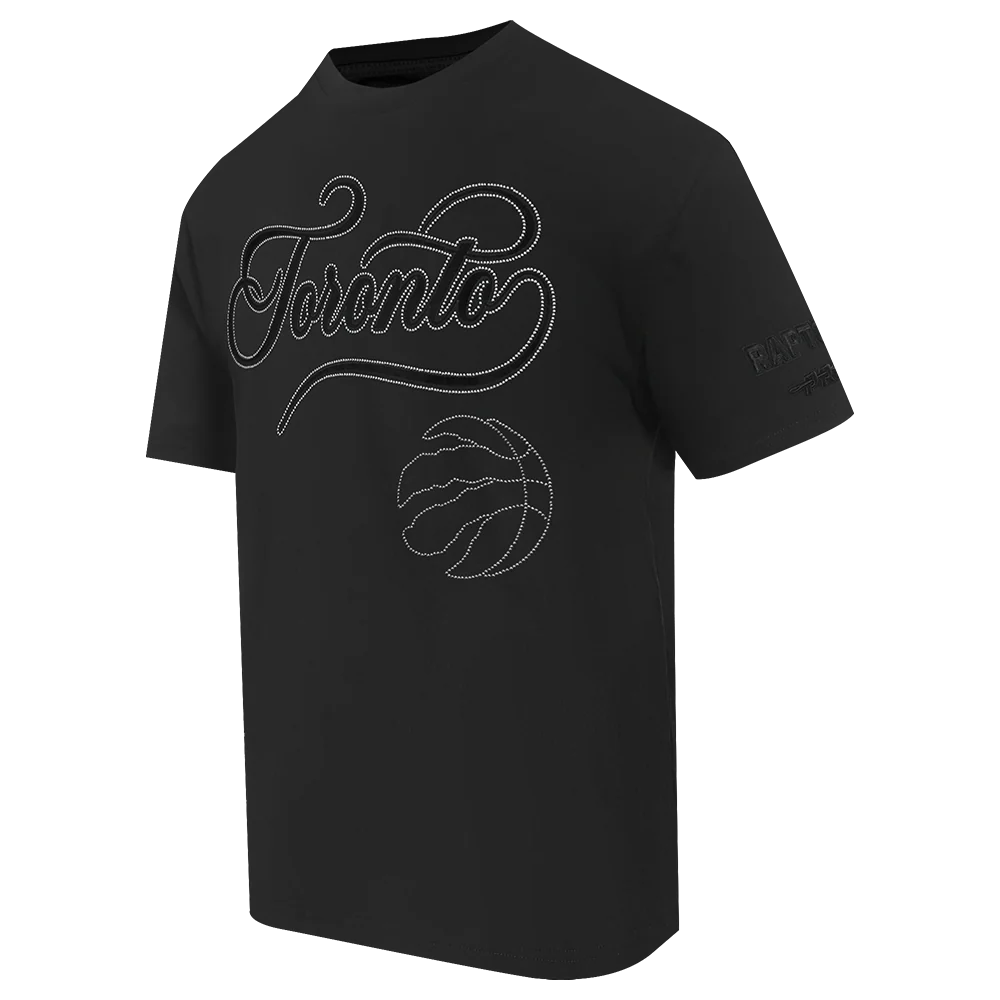 NBA TORONTO RAPTORS BLACKOUT MEN'S CJ DROP SHOULDER TEE (BLACK) - Image 3