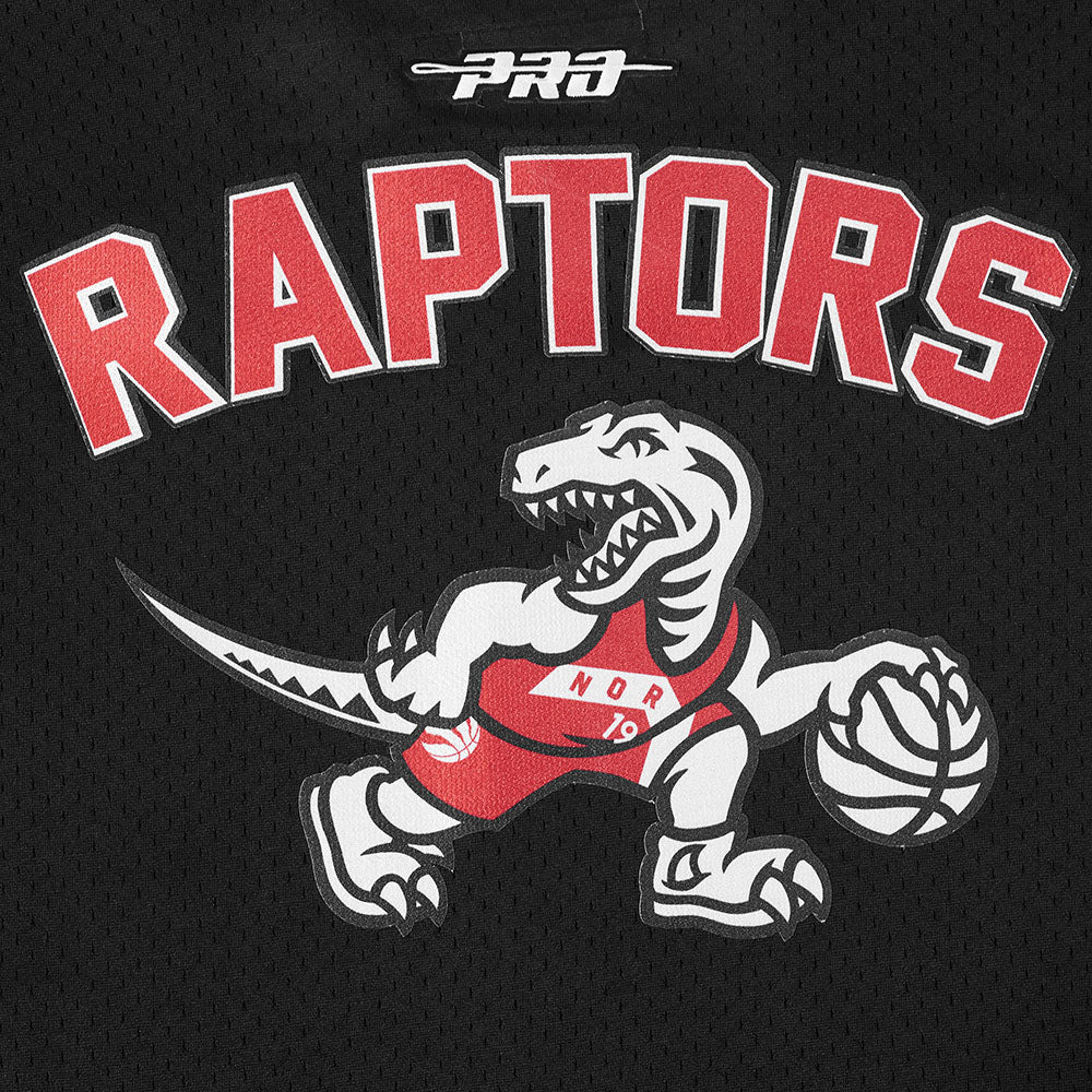 NBA TORONTO RAPTORS CITY EDITION 25-26 MEN'S MESH BUTTON DOWN SHIRT (BLACK/RED) - Image 11