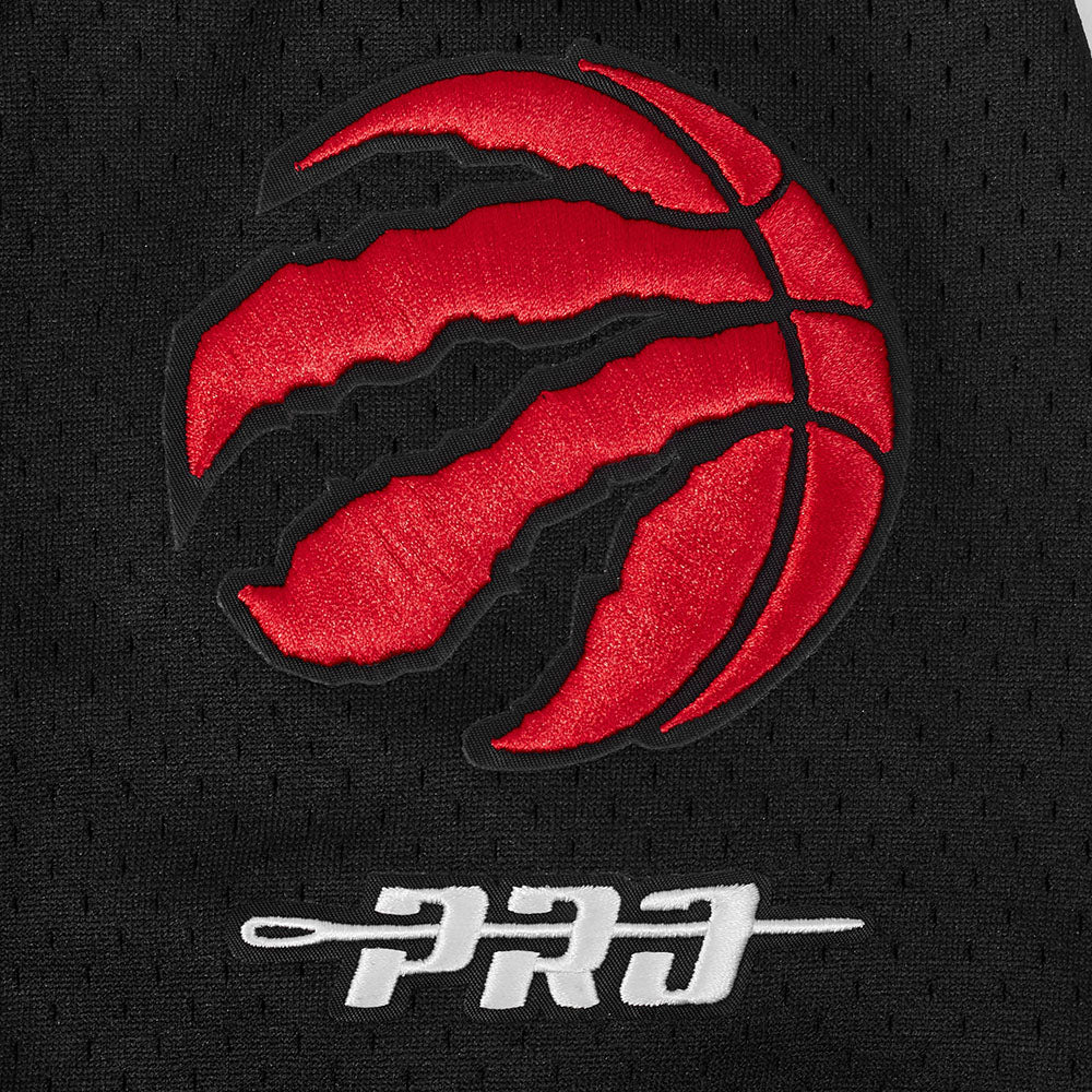 NBA TORONTO RAPTORS CITY EDITION 25-26 MEN'S MESH BUTTON DOWN SHIRT (BLACK/RED) - Image 8