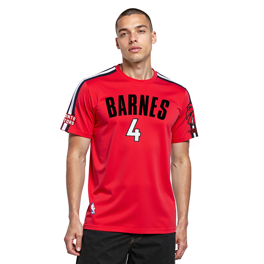 NBA TORONTO RAPTORS SCOTTIE BARNES #4 CLASSIC PNN MEN'S SJ TAPING TE (RED/BLACK)