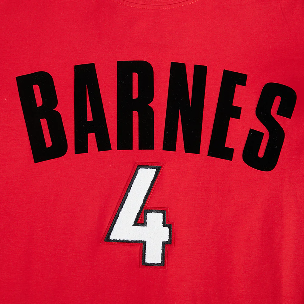 NBA TORONTO RAPTORS SCOTTIE BARNES #4 CLASSIC PNN MEN'S SJ TAPING TE (RED/BLACK) - Image 6