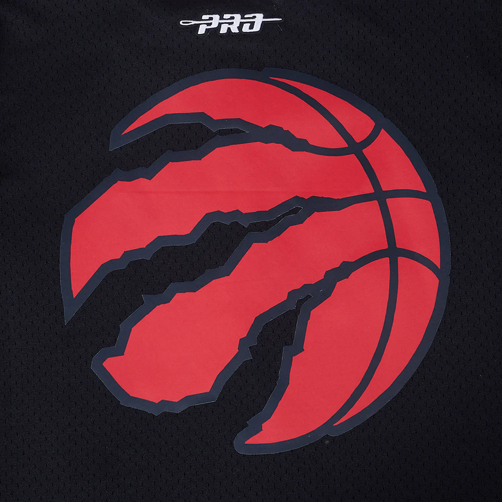 NBA TORONTO RAPTORS SCOTTIE BARNES #4 CLASSIC MESH PNN MEN'S MESH BUTTON DOWN SHIRT (BLACK/RED) - Image 6