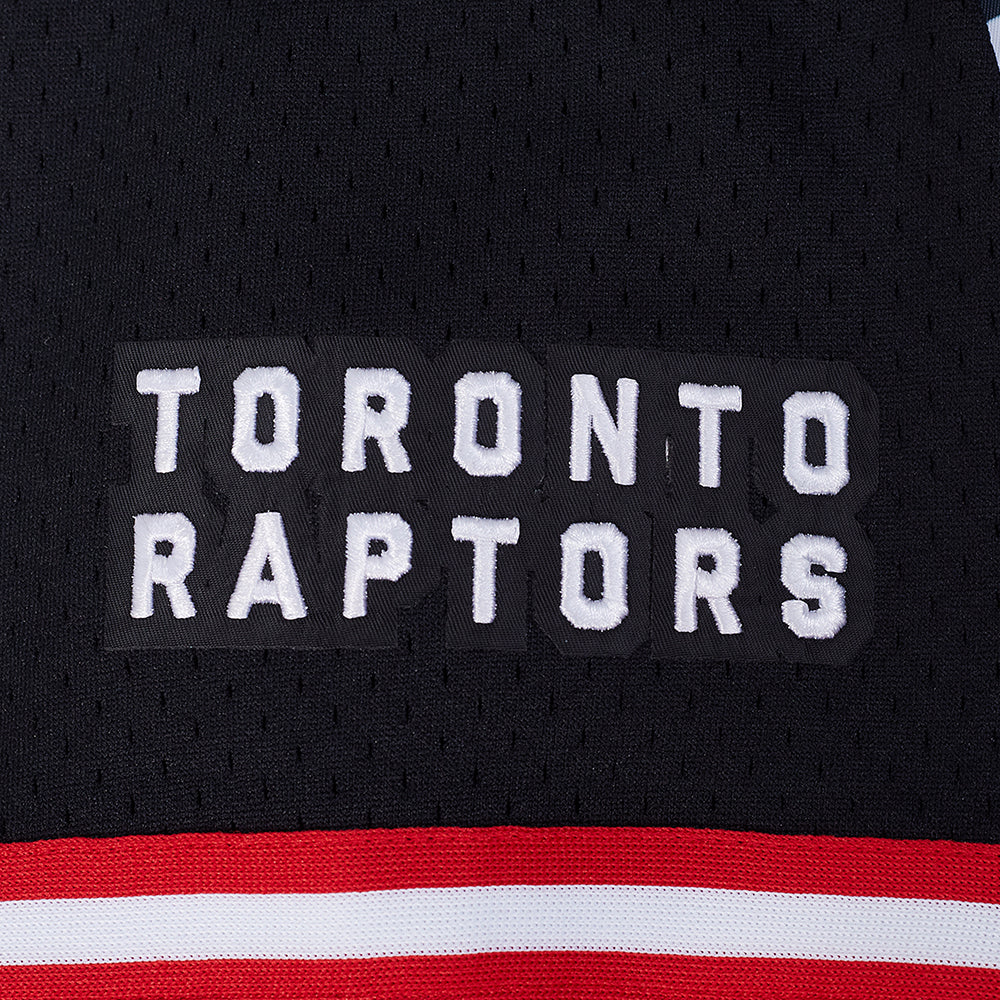 NBA TORONTO RAPTORS SCOTTIE BARNES #4 CLASSIC MESH PNN MEN'S MESH BUTTON DOWN SHIRT (BLACK/RED) - Image 7