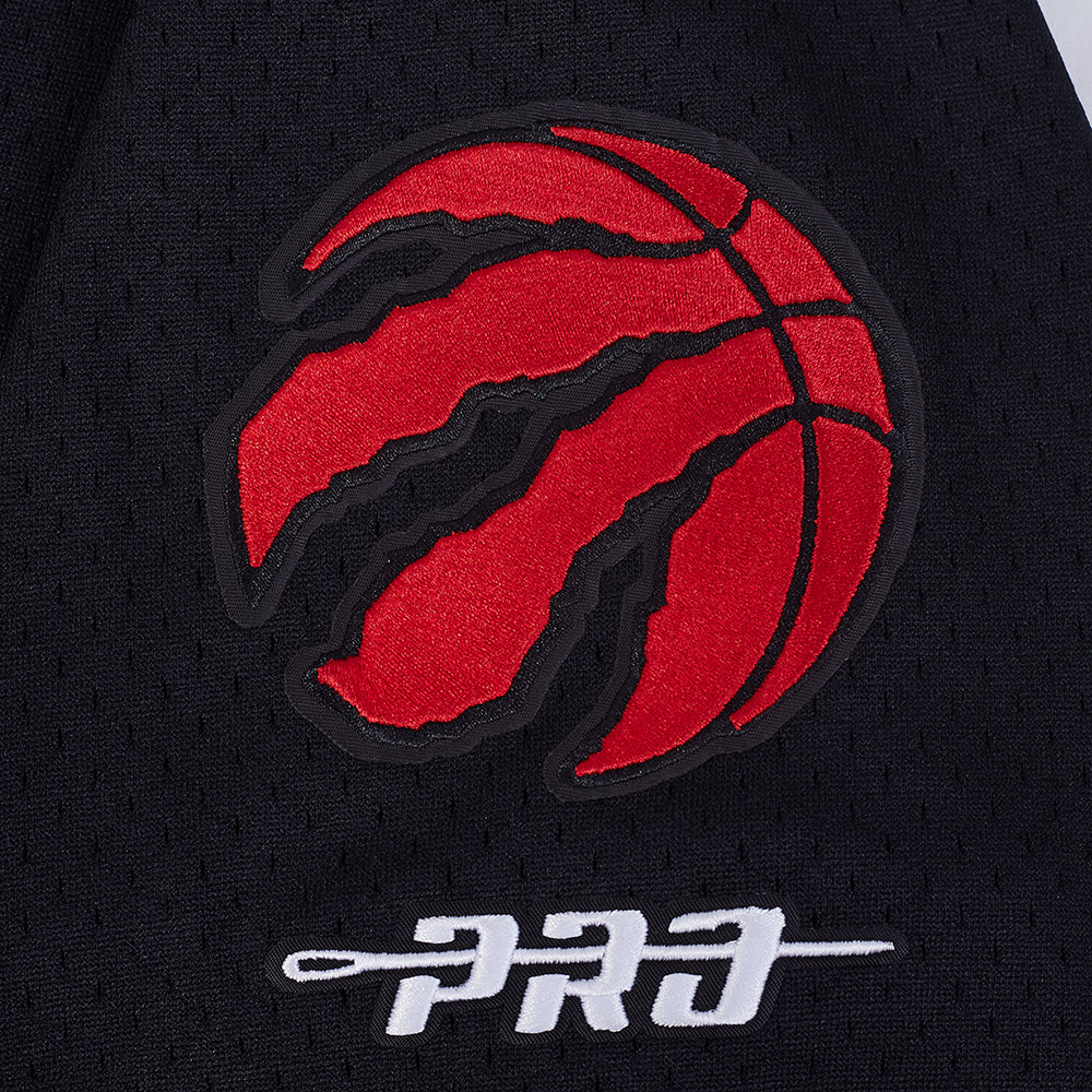 NBA TORONTO RAPTORS SCOTTIE BARNES #4 CLASSIC MESH PNN MEN'S MESH BUTTON DOWN SHIRT (BLACK/RED) - Image 8