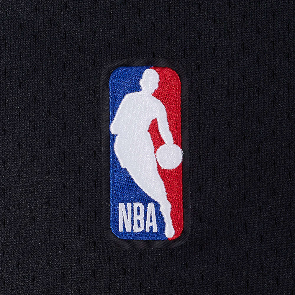 NBA TORONTO RAPTORS SCOTTIE BARNES #4 CLASSIC MESH PNN MEN'S MESH BUTTON DOWN SHIRT (BLACK/RED) - Image 9