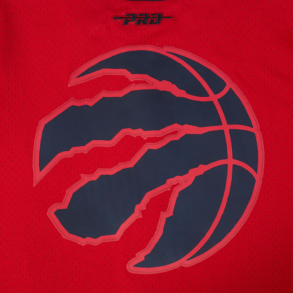 NBA TORONTO RAPTORS SCOTTIE BARNES #4 CLASSIC MESH PNN MEN'S MESH BUTTON DOWN SHIRT (RED/BLACK) - Image 5