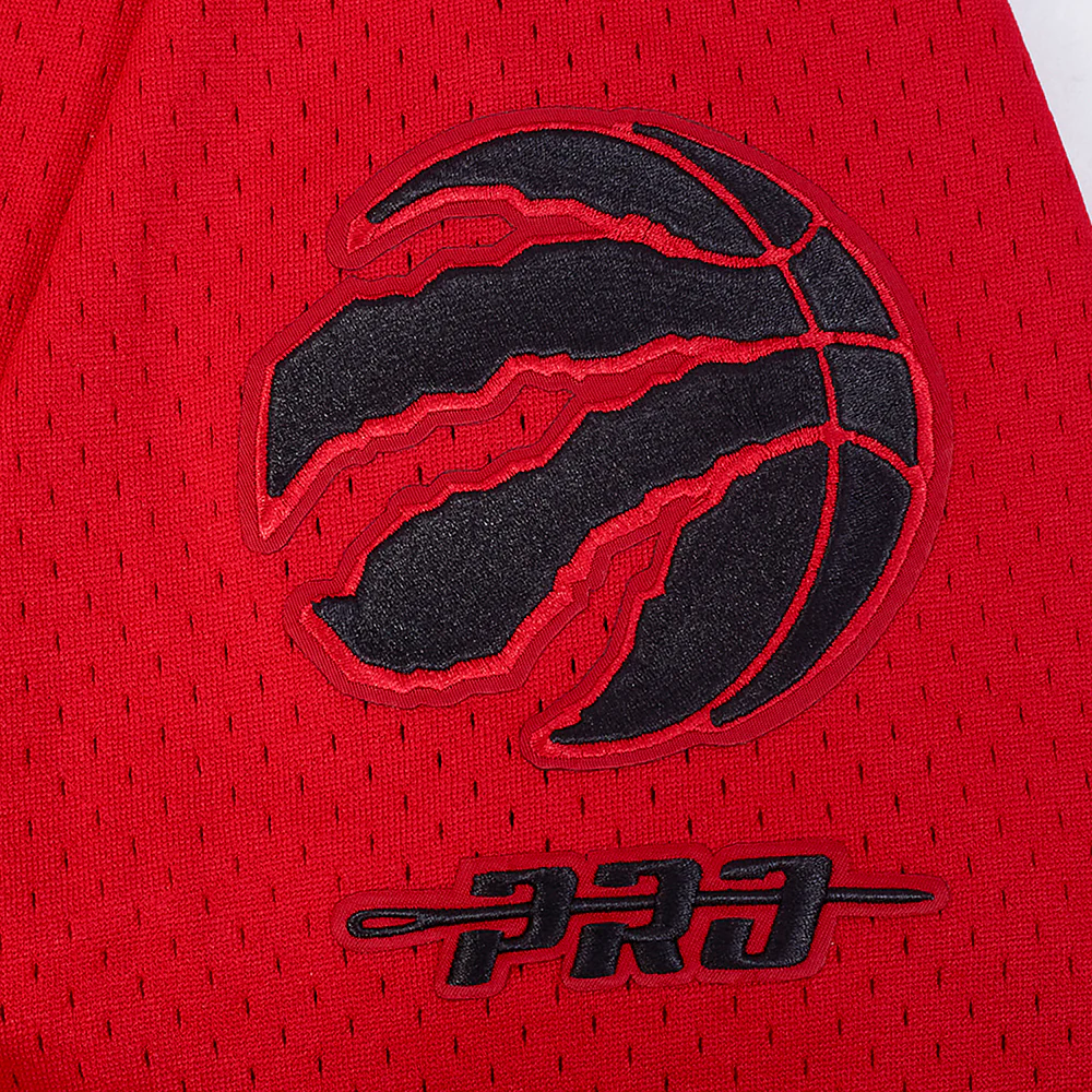 NBA TORONTO RAPTORS SCOTTIE BARNES #4 CLASSIC MESH PNN MEN'S MESH BUTTON DOWN SHIRT (RED/BLACK) - Image 7