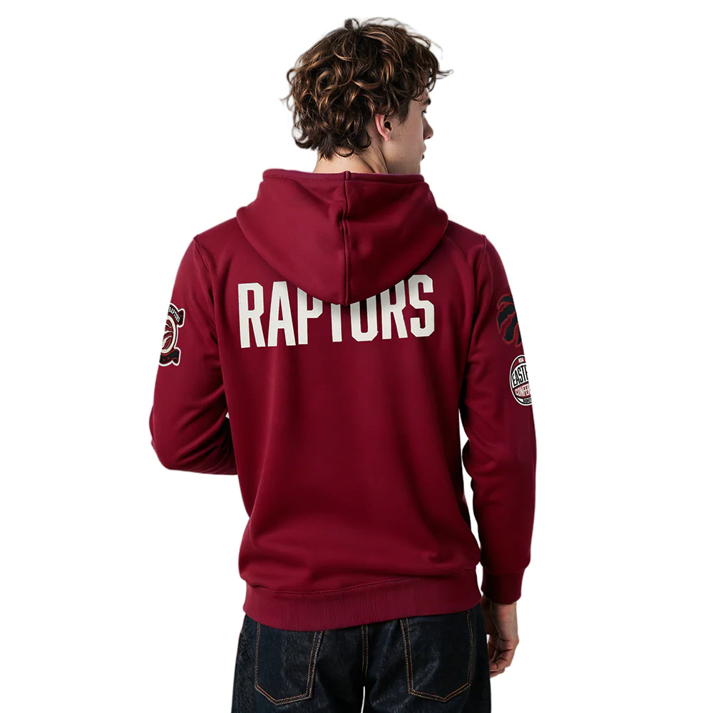 NBA TORONTO RAPTORS MODERN ORIGINALS MEN'S FLC PO HOODIE (CARDINAL RED) - Image 2