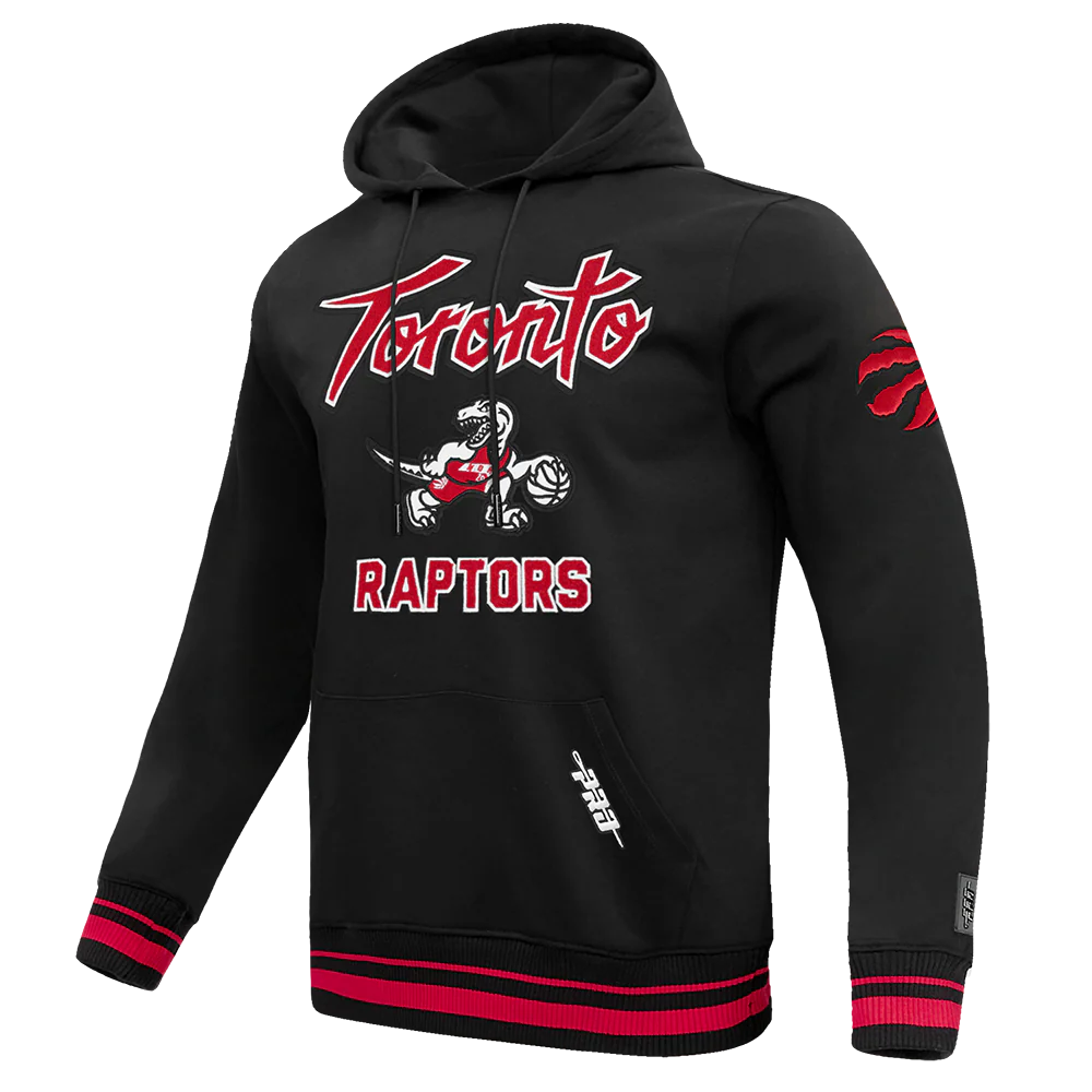 NBA TORONTO RAPTORS CITY EDITION 25-26 MEN'S RIB FLC PO HOODIE (BLACK/RED/BLACK) - Image 5
