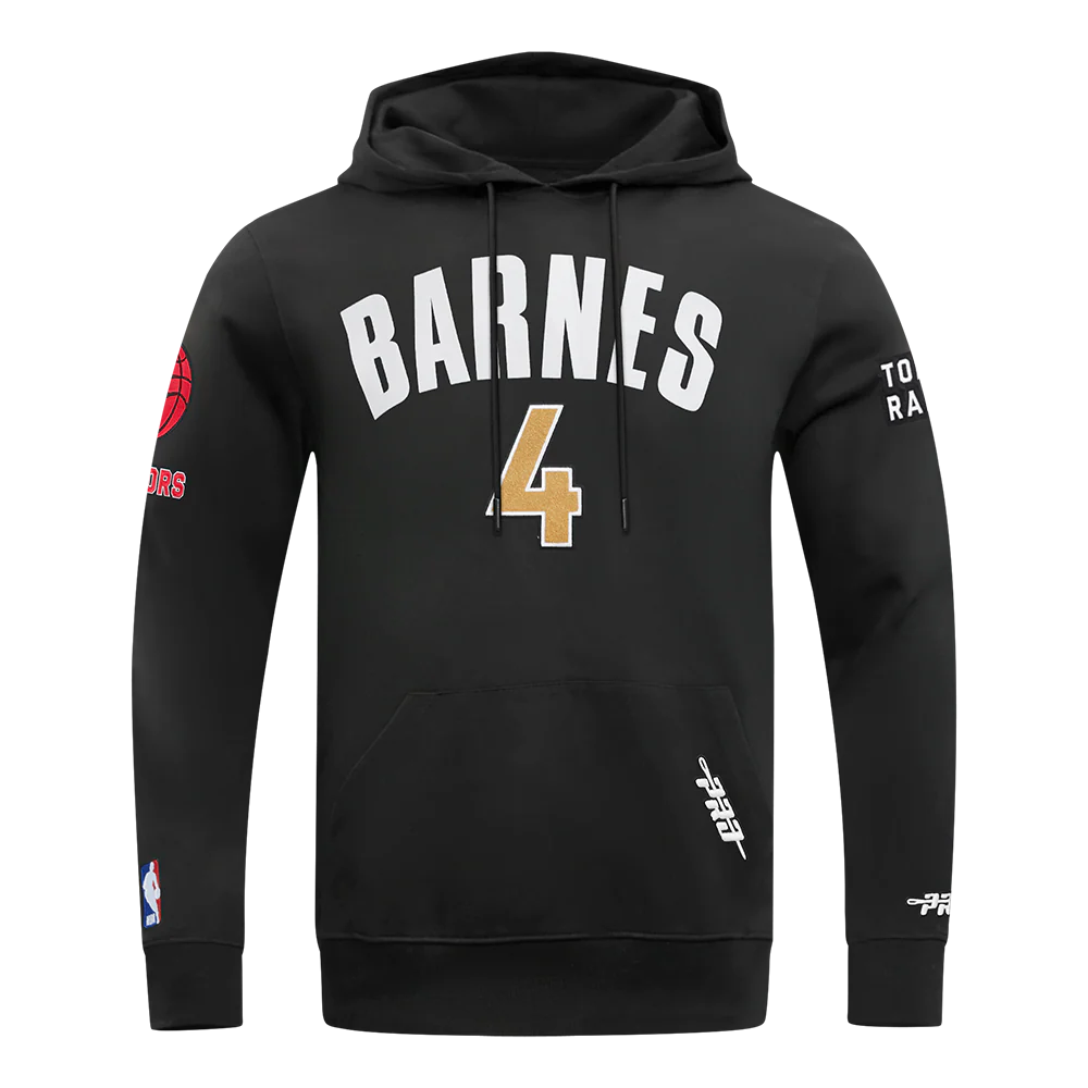 NBA TORONTO RAPTORS SCOTTIE BARNES #4 CLASSIC PNN MEN'S DK PO HOODIE (BLACK)
