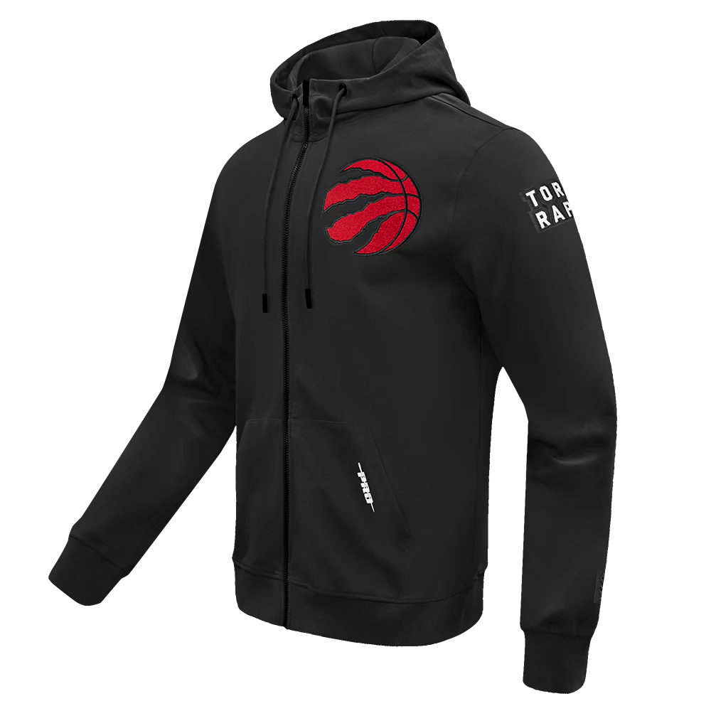 NBA TORONTO RAPTORS CLASSIC CHENILLE MEN'S FULL ZIP HOODIE (BLACK) - Image 2