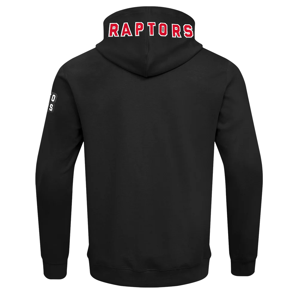 NBA TORONTO RAPTORS CLASSIC CHENILLE MEN'S FULL ZIP HOODIE (BLACK) - Image 3