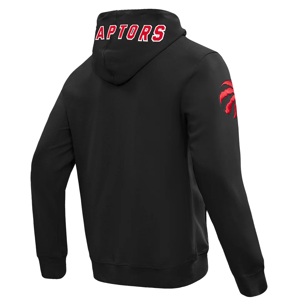 NBA TORONTO RAPTORS CLASSIC CHENILLE MEN'S FULL ZIP HOODIE (BLACK) - Image 4