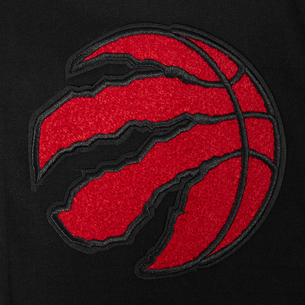 NBA TORONTO RAPTORS CLASSIC CHENILLE MEN'S FULL ZIP HOODIE (BLACK) - Image 6