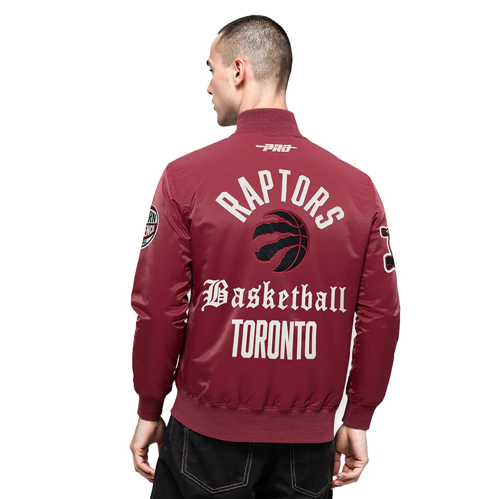 NBA TORONTO RAPTORS MODERN ORIGINALS MEN'S SATIN JACKET (CARDINAL RED) - Image 2