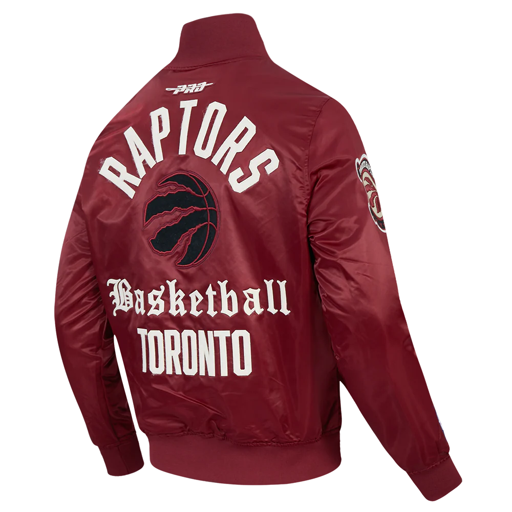 NBA TORONTO RAPTORS MODERN ORIGINALS MEN'S SATIN JACKET (CARDINAL RED) - Image 4