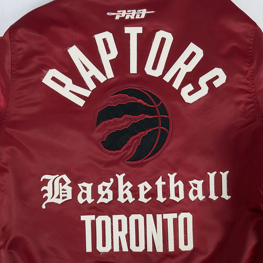 NBA TORONTO RAPTORS MODERN ORIGINALS MEN'S SATIN JACKET (CARDINAL RED) - Image 9